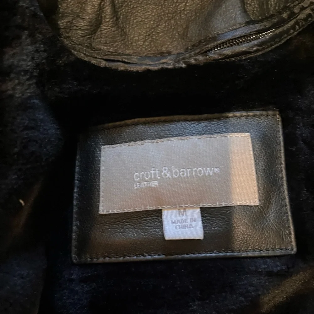 Croft and barrow leather jacket - Picture 3 of 10